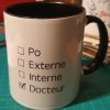 Mug Docteur côté droit bicolore N&B